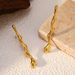 Women’s Jewelry Set Fashion High Grade Retro Earrings Stainless Steel Plated Gold Micro Inlaid Zircon Irregular Geometric Earrings_ipsvogv.com