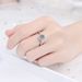 S Pure Silver Moissanite Ring, Women's Straight Arm Round Bag, Light Luxury High-end, Proposal And Wedding Ring_ipsvogv.com