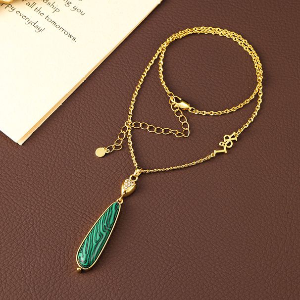 Water Droplet Peacock Stone Long Tassel With High Light Luxury, Personalized Vintage And Earrings_ipsvogv.com