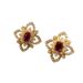 Cao Shi's Italian Four Leaf Grass for Women's Advanced Flower shaped Earrings in Palace Style_ipsvogv.com