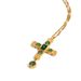 Quiet Gold Stainless Steel Irregular Cross Fried Dough Twists Chain Necklace_ipsvogv.com