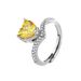 Baolai Xing Jewelry New Product Fashion Versatile Yellow Opening Heart Set With High Carbon Diamond Ring_ipsvogv.com