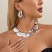 Ins Style Liquid Metal Irregular Geometric Collarbone Necklace Fashionable, Light Luxury, High-end Accessories For Women_ipsvogv.com