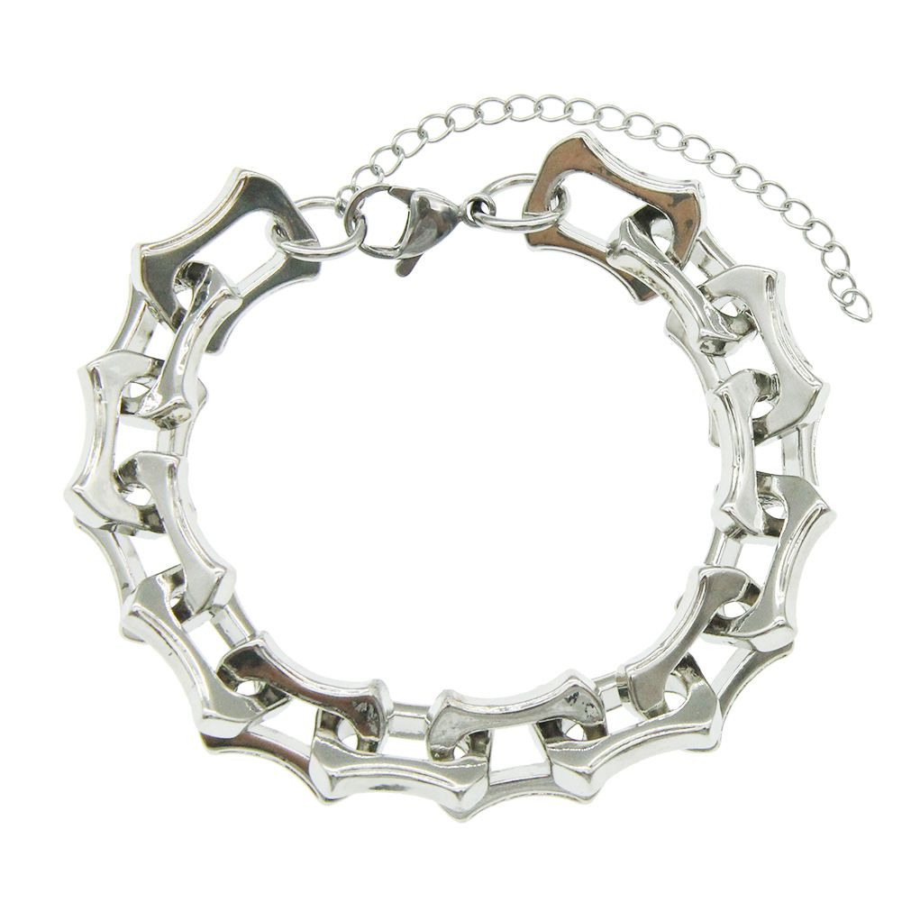Trendy men's dragon bone splicing personality domineering thick style bracelet ins wind motorcycle street dance_ipsvogv.com