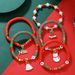Christmas Bracelet Set Holiday Jewelry Snowman Santa Claus Bracelet Gift_ipsvogv.com