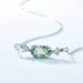 Geometric natural water grass agate necklace female S925 silver claw inlaid green moss clavicle chain retro_ipsvogv.com