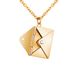 Women's Jewelry Charm Color Jewelry Literary Envelope Can Be Opened Commemorative Design English Letter Card Stainless Steel Titanium Steel Necklace_ipsvogv.com
