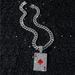 New Style Red Peach A Hip Hop Creative Personalized Poker Card Pendant_ipsvogv.com