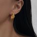Spot Factory INS Fashionable Niche INS Retro Titanium Steel Hammer Face Tear Earrings Earrings_ipsvogv.com