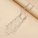 A Number Of Fashionable Tassel Collarbone Chains Ins Light Luxury High-end Mirror Glass Beaded Necklace_ipsvogv.com
