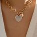 N10670 temperament, personality, sweet and cool style neck round piece, love OT buckle chain, micro inlay, niche_ipsvogv.com