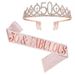 Number 50 21 13 Birthday Crown Etiquette Belt Set Girls Rhinestone Headband Belt Queen Party Supplies_ipsvogv.com