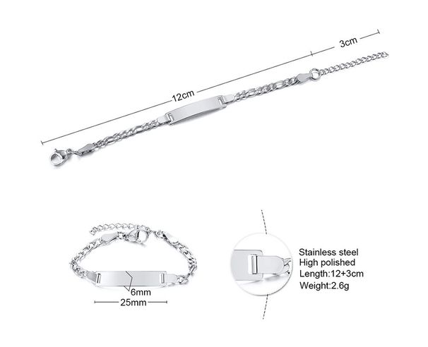 Women's And Children's Curved Stainless Steel Gold Bracelets Fashionable And Personalized Engraved Jewelry_ipsvogv.com