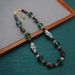 Italian Grandma Necklace West German Ear Clip Middle Ancient Beaded Sweater Chain Murano Cake Glass_ipsvogv.com