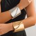 Exaggerated Metal Style Wide Face Large Bracelet Personality Niche Pleated Open Bracelet For Women_ipsvogv.com