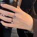 Abao S999 Full Silver Moonlight Stone Sea Oath Mountain Alliance National Style Couple's Ring With Advanced Design_ipsvogv.com