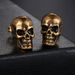 Unisex hip hop skull earrings for men Halloween personality old ear bone studs street popular earrings_ipsvogv.com