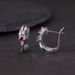 New Design Natural Topaz Earrings S925 Silver Inlaid Garnet Peridot Amethyst Colored Gemstone Earrings_ipsvogv.com