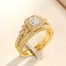 Cao Shi's Cross Inlaid Zircon Paired Ring For Women's Light Luxury Wedding Occasions, Fashionable And Popular Banquet_ipsvogv.com