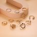 Jewelry New Rhinestone Fox Ring Fashion Set With Diamond Open Joint 11 Rings_ipsvogv.com