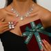Women’s Jewelry Set Fashion Zircon Heavy Necklace And Earrings Set Luxurious And Atmospheric Set Christmas Gift Set With Gift Box_ipsvogv.com