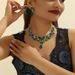 Rhinestone Bride Necklace And Earring Set For Banquet Party Exaggerated Fashion Women's Dress Accessories_ipsvogv.com