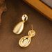 Fashionable And Minimalist Metal Feng Shui Drip Design Pendant Earrings, Women's Light Luxury Temperament, Personalized_ipsvogv.com