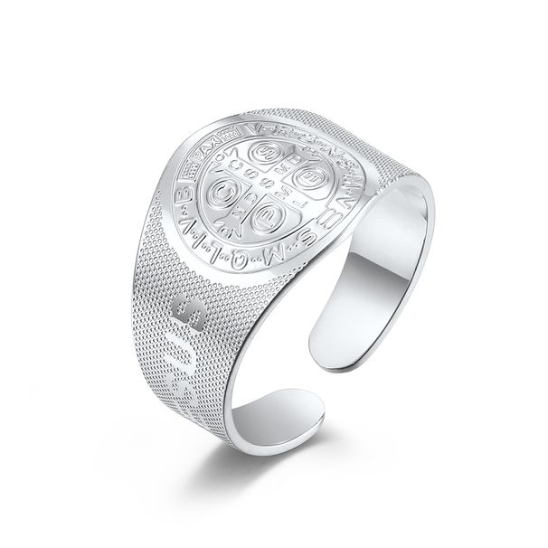 Titanium steel ring ring open adjustable stainless steel JESUS hand jewelry_ipsvogv.com
