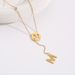 Titanium Steel English Letter M Necklace Female INS Cold Fashion Simple Tassel Collar C Forest Series Mesh Red_ipsvogv.com