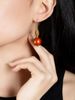 Chinese intangible cultural heritage traditional craft "lacquer earrings" light luxury temperament retro fashion simple Tibetan trend_ipsvogv.com