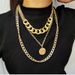 Accessories With Exaggerated Personality, Chain Accessories, Necklaces, Sweaters, Chains, Simple Queen Pendants,_ipsvogv.com