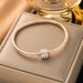 Xiao Man Waist New Titanium Steel Rose Simple Diamond Plated Gold Non Fading Women's Bracelet_ipsvogv.com