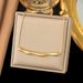 Plain Titanium Steel Gold Non Fading Versatile Necklace For Female Personality, Western Empress Dowager Choker_ipsvogv.com