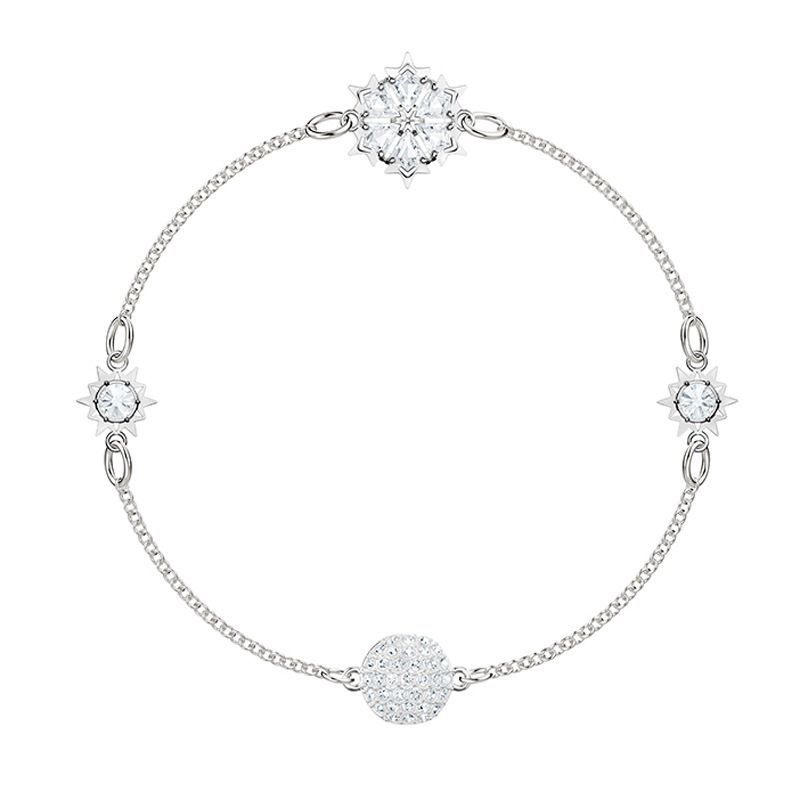 Beautiful Snowflake Invisible Magnetic Buckle Bracelet For Women Element Crystal Bracelet_ipsvogv.com