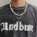 Hip Hop Punk Spliced Reflective Bead Rivet Necklace Women's Trendy Couples Versatile Hoodie Chain for Men_ipsvogv.com