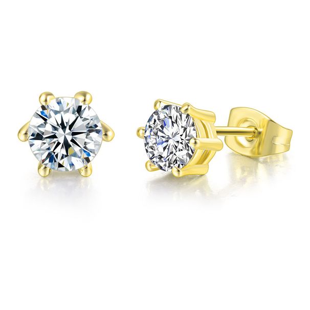 Unisex geometric zircon earrings, fashionable and versatile single diamond earrings, unisex popular earrings_ipsvogv.com