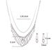 ELEGANCE 616 - Silver Diamond Claw Chain Jewelry Set (High-End Wedding Accessories, Women's Luxury Necklace & Earrings)_ipsvogv.com