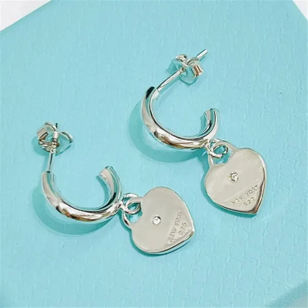 Womens Designer For Ladies Designers Heart Sier Fashion Jewerly Dia Earrings Lovers Stud Ear Rings_ipsvogv.com