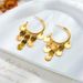 Niche fashion retro high-end light luxury temperament gold disc tassel pendant titanium steel earrings earrings_ipsvogv.com