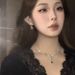 Qianjin Full Of Diamond Water Droplet Earrings, Personalized High-end Feeling Zircon Tassel Collarbone Chain, Light_ipsvogv.com