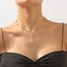 N9762 stylish minimalist with geometric Y-shaped full diamond necklace, personalized and creative new necklace_ipsvogv.com