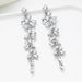 Minimalist Korean style tassel set with zircon wheat ears, niche design earrings, personalized full diamond earrings_ipsvogv.com