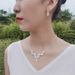 Bridal Jewelry Set - 925 Silver Necklace & Earrings (Wedding Accessories, 18-inch Chain, Individually Packaged, Elegant Two-Piece Set)_ipsvogv.com