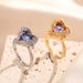 Japanese Korean Diamond Studded Rainbow Colorful Heart-shaped Zircon For Women, Fashionable And Versatile Color Changing_ipsvogv.com