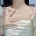 S Pure Silver Tear Necklace, Female Ins, Niche Design Temperament, Light Luxury, Simple French Water Droplet Collarbone_ipsvogv.com