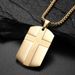 Stainless steel cross military card enhanced pendant titanium steel dog tag_ipsvogv.com