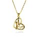 New Mother's Day Jewelry Creative Zircon MOM Heart Shaped Letter Pendant Necklace Versatile Clavicle Chain_ipsvogv.com