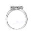 Sterling Silver Ring For Women Fashion Leaf Finger Ring, Elegant High Carbon Diamond Ring_ipsvogv.com