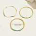 Minimalist women's multi-layered with personalized bohemian style bead design, niche bracelet three piece set of_ipsvogv.com