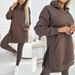 Women's Clothing sports leisure hooded sweatshirt thickened threaded leggings two piece suit_ipsvogv.com